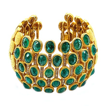Load image into Gallery viewer, Luminosity 20K Emerald Statement Cuff - Coomi
