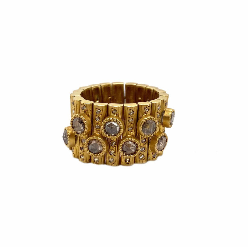Luminosity 20K Yellow Gold Diamond Mosaic Ring