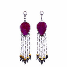 Load image into Gallery viewer, Pink Sapphire Sterling Silver Earrings - Coomi
