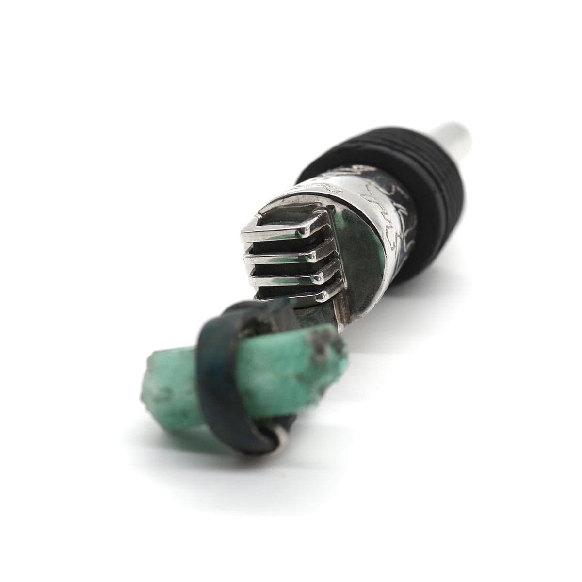 Sterling Silver Emerald Antiquity Stopper - Coomi
