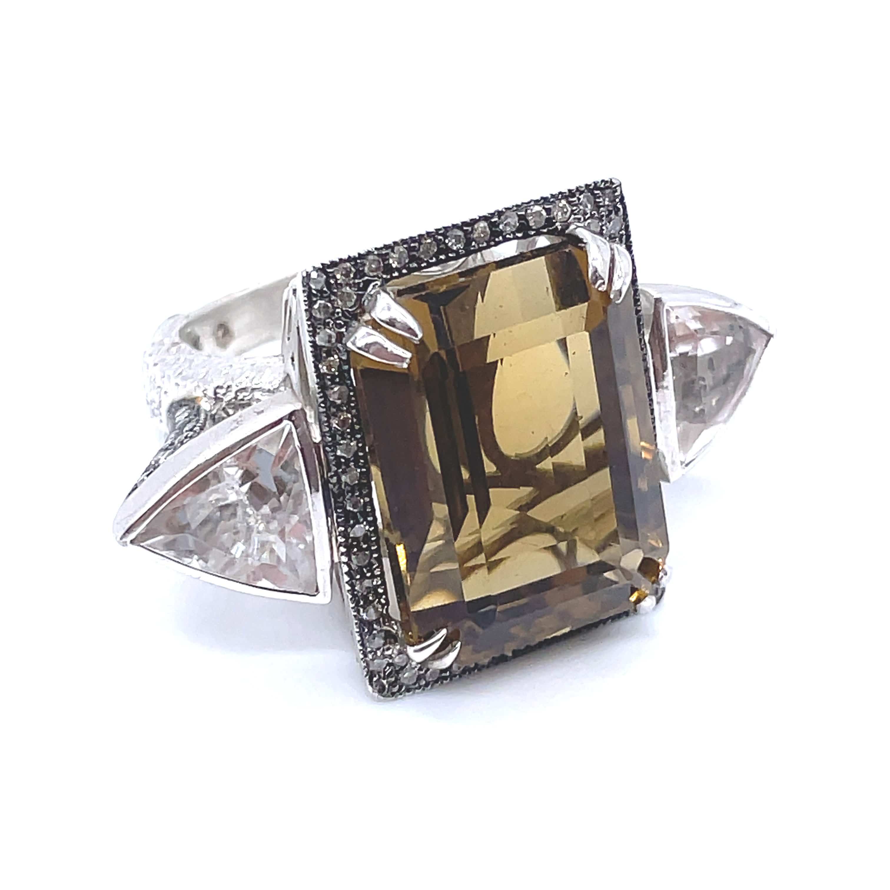 One of a Kind Citrine Silver Ring - Coomi