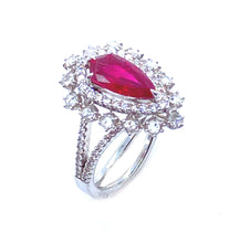 Load image into Gallery viewer, 18 Karat White Gold Trinity Burma Ruby Ring - Coomi
