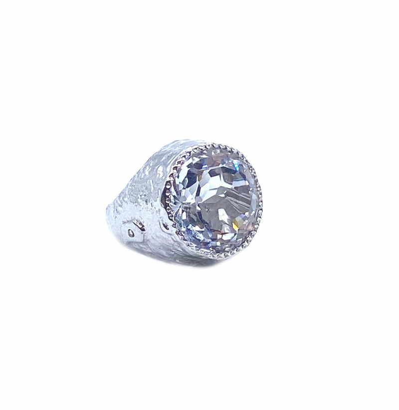 Dune Crystal Sterling Silver Ring