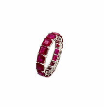 Load image into Gallery viewer, Trinity 18K White Gold Ruby Band Ring - Coomi
