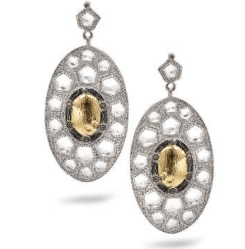 Sterling Silver Opera Crystal Oval Earrings - Coomi