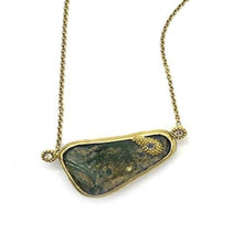 Load image into Gallery viewer, Antiquity 20K Roman Glass and Diamonds Necklace - Coomi
