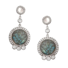 Load image into Gallery viewer, Silver Affinity Crystal and Labradorite Earrings - Coomi
