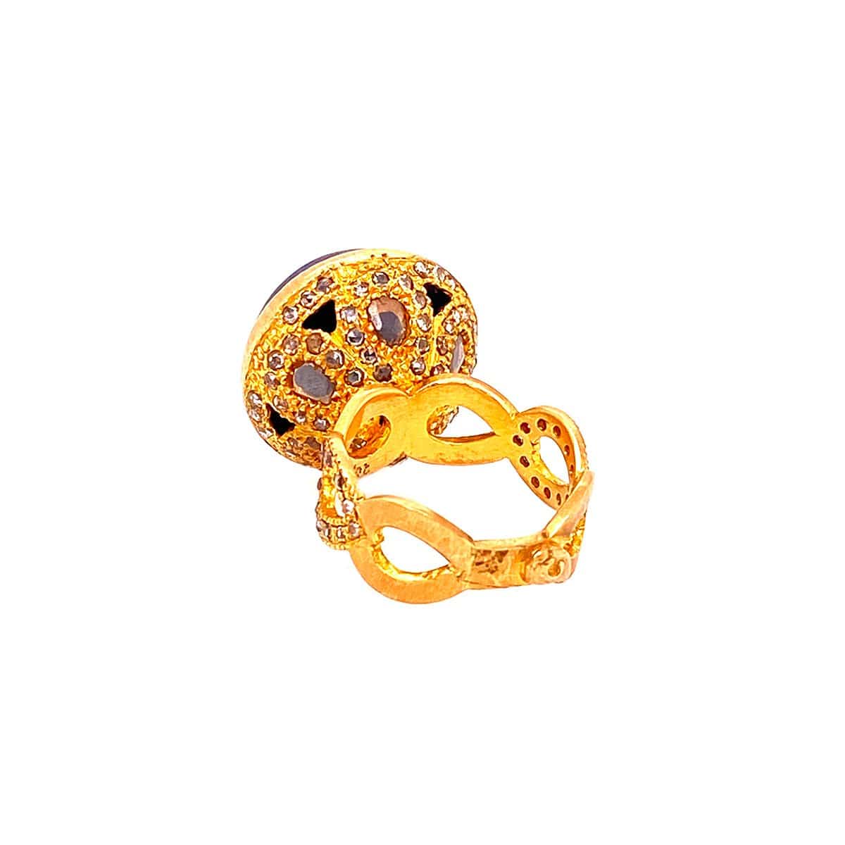 20K Antiquity Yellow Gold Lapis Ring - Coomi