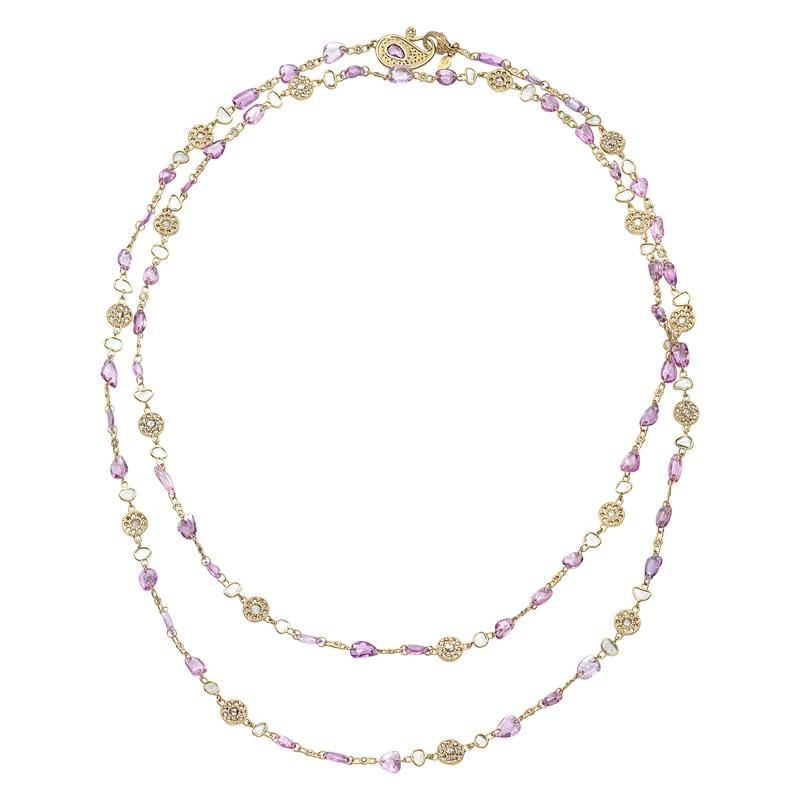 Affinity Pink Sapphire and Diamond Necklace - Coomi