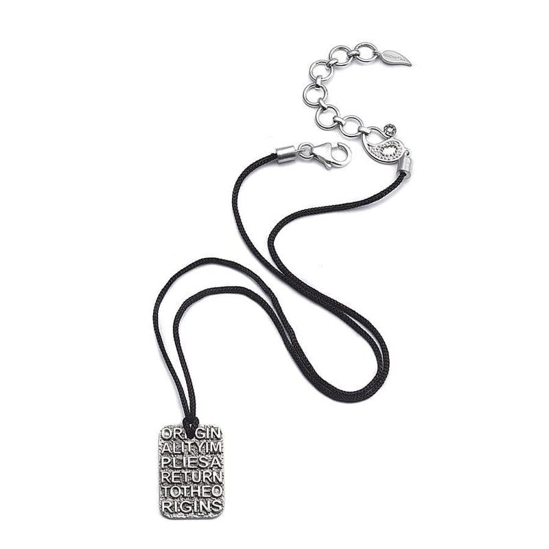 Sterling Silver "Originality Implies a Return to The Origins" Necklace