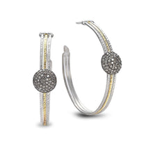 Load image into Gallery viewer, Sterling Silver Large Spring Hoop Earrings - Coomi
