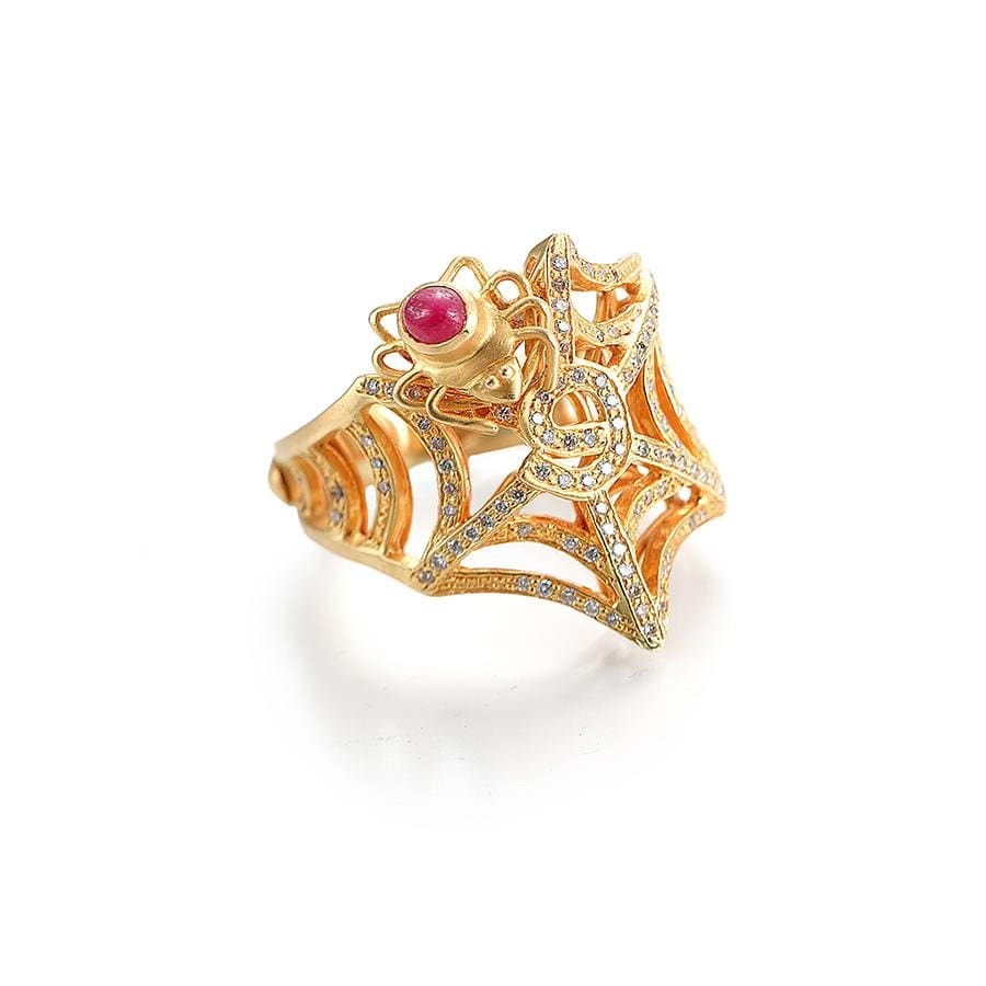 Antiquity Spider Web Ring - Coomi