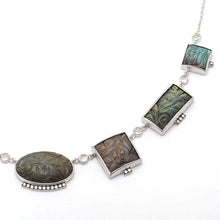 Load image into Gallery viewer, Sterling Silver Carved Labradorite Necklace - Coomi
