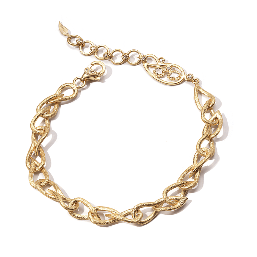 Gold Paisley Link Bracelet - Coomi