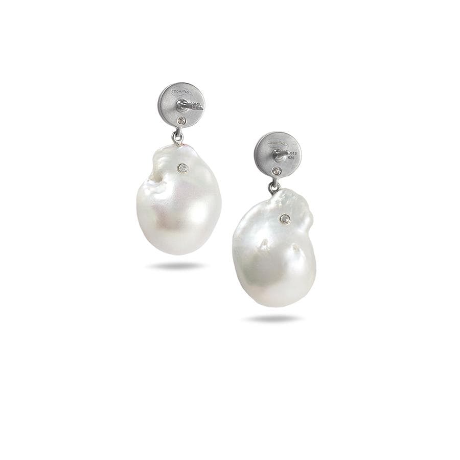 Silver Affinity Baroque Pearl Earrings - Coomi