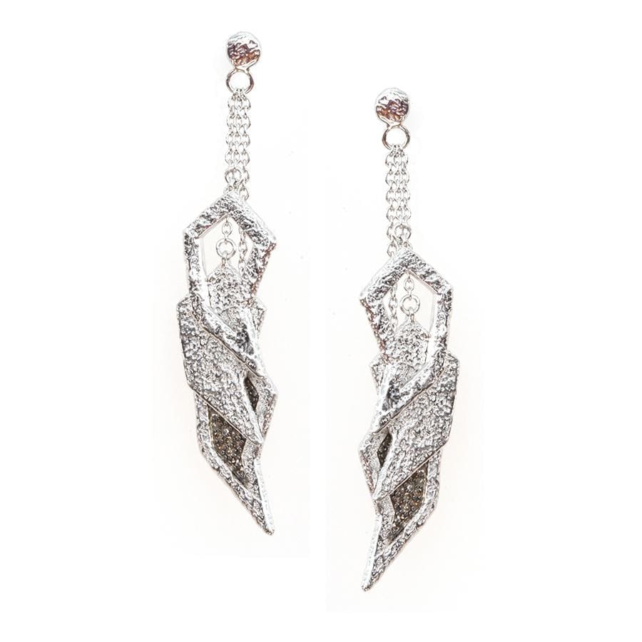 Silver Affinity Paisley Hanging Earrings - Coomi