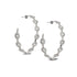 18K White Gold Eternity Opera Diamond Hoop Earrings - Coomi