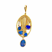 Load image into Gallery viewer, Sterling Silver with Gold Plating Australian Opal Pendant - Coomi
