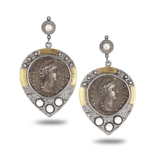 Sterling Silver Coin Drop Earring