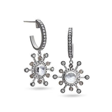 Load image into Gallery viewer, Silver Affinity Small Flower Hoop Earrings - Coomi
