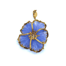 Load image into Gallery viewer, Affinity Carved Chalcedony Flower Pendant - Coomi
