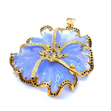 Load image into Gallery viewer, Affinity Carved Chalcedony Flower Pendant - Coomi
