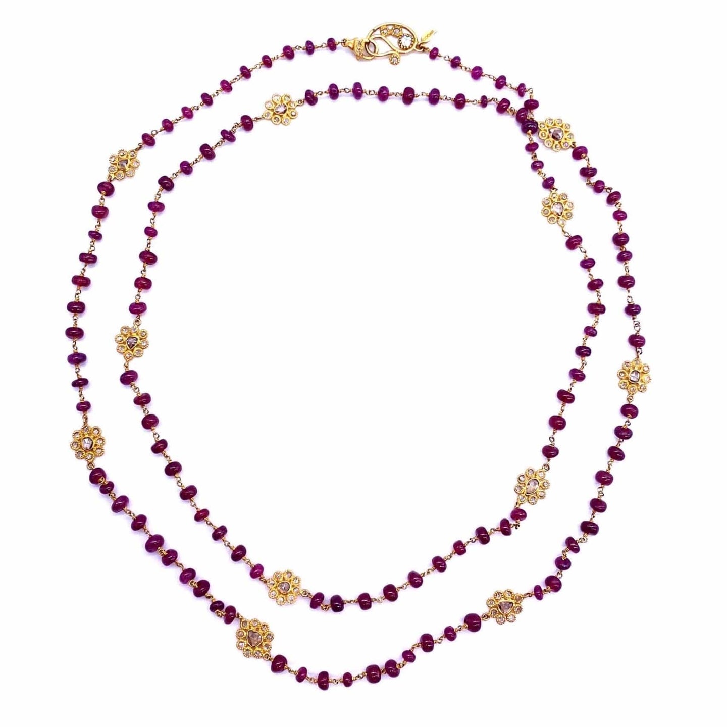 Affinity 20K Ruby Flower Necklace - Coomi