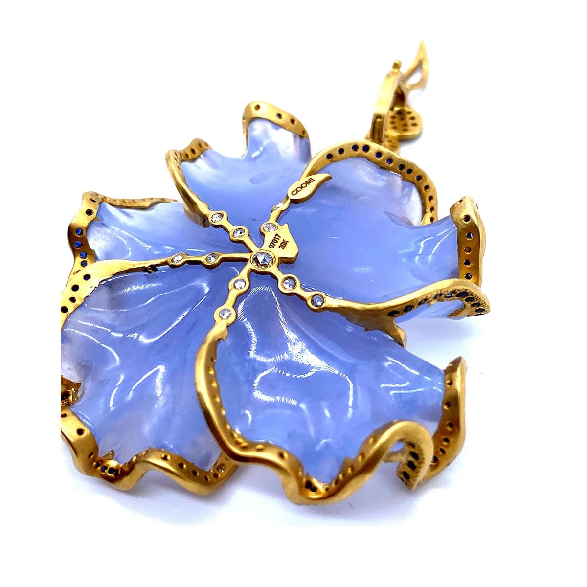 Affinity Carved Chalcedony Flower Pendant - Coomi