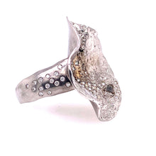 Load image into Gallery viewer, Serenity Large white Gold Flower Ring - Coomi
