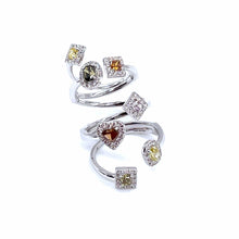 Load image into Gallery viewer, Trinity Fancy Colored Diamond Flex Ring - Coomi
