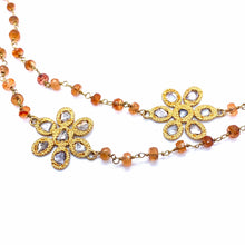 Load image into Gallery viewer, Affinity 20K Hessonite Flower Necklace - Coomi
