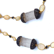 Load image into Gallery viewer, Affinity Carved Crystal, Opal, and Diamond Necklace - Coomi
