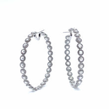 Load image into Gallery viewer, Trinity 18K White Gold Large Hoop Earrings - Coomi
