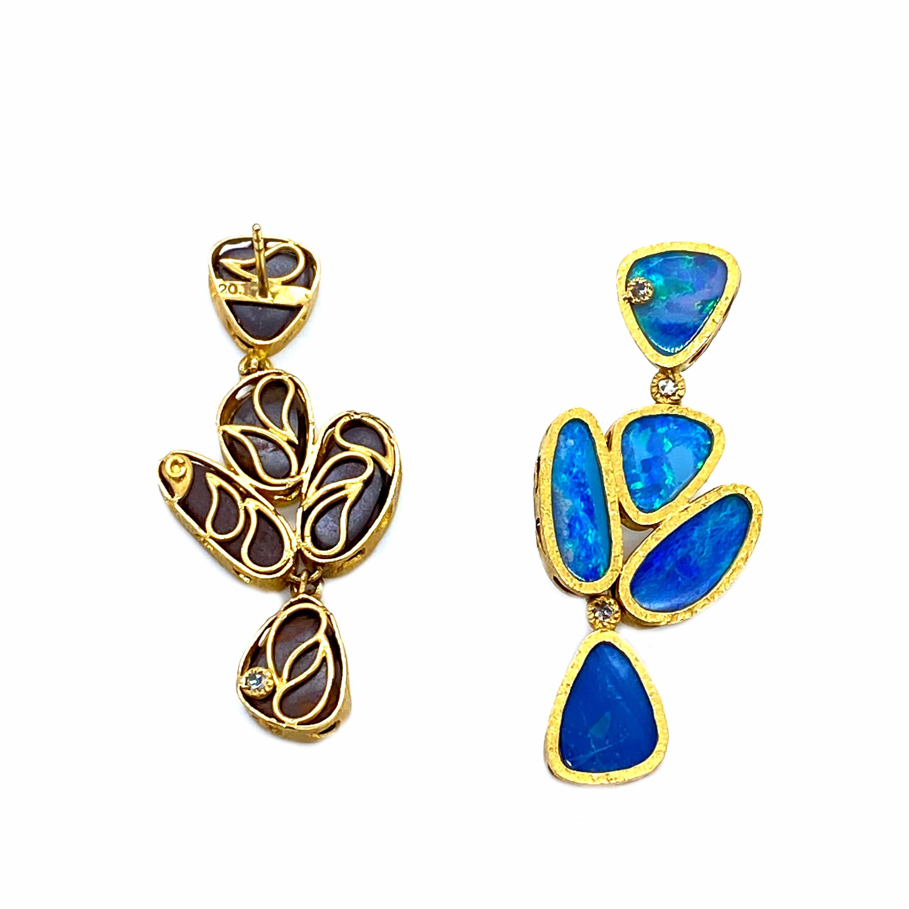 20K Affinity Carved Opal Earrings - Coomi