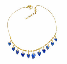 Load image into Gallery viewer, Antiquity 20K Carved Blue Sapphire Leaf Necklace - Coomi
