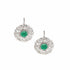 Wire Design Green Agate Drop Earrings - Coomi