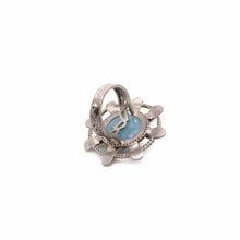 Load image into Gallery viewer, Vitality Aquamarine Leaf Sterling Silver Ring - Coomi

