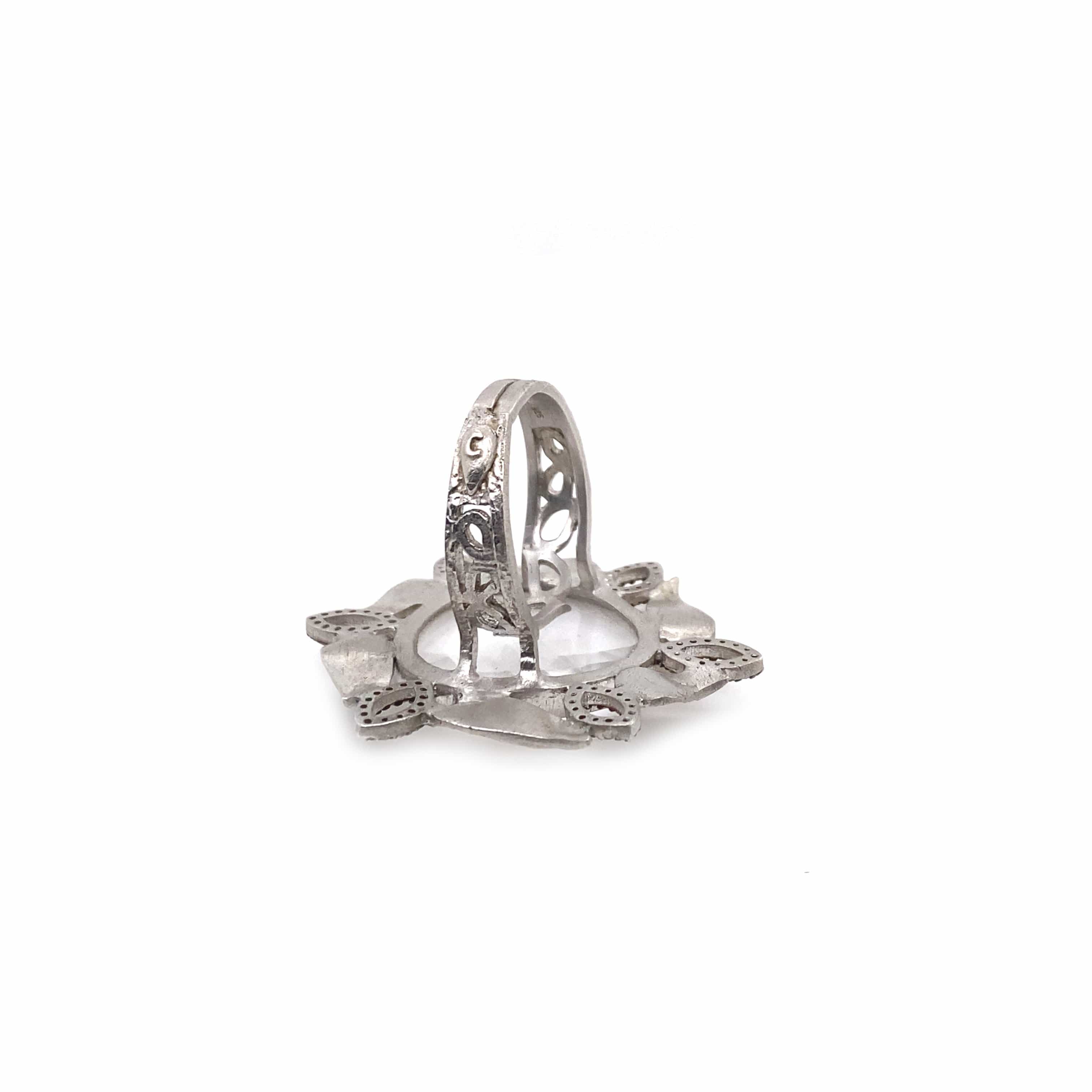 Vitality Sterling Silver and Gold Leaf Ring - Coomi