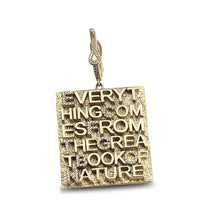 Load image into Gallery viewer, 20K &quot;Everything Comes From The Great Book Of Nature&quot; Pendant - Coomi
