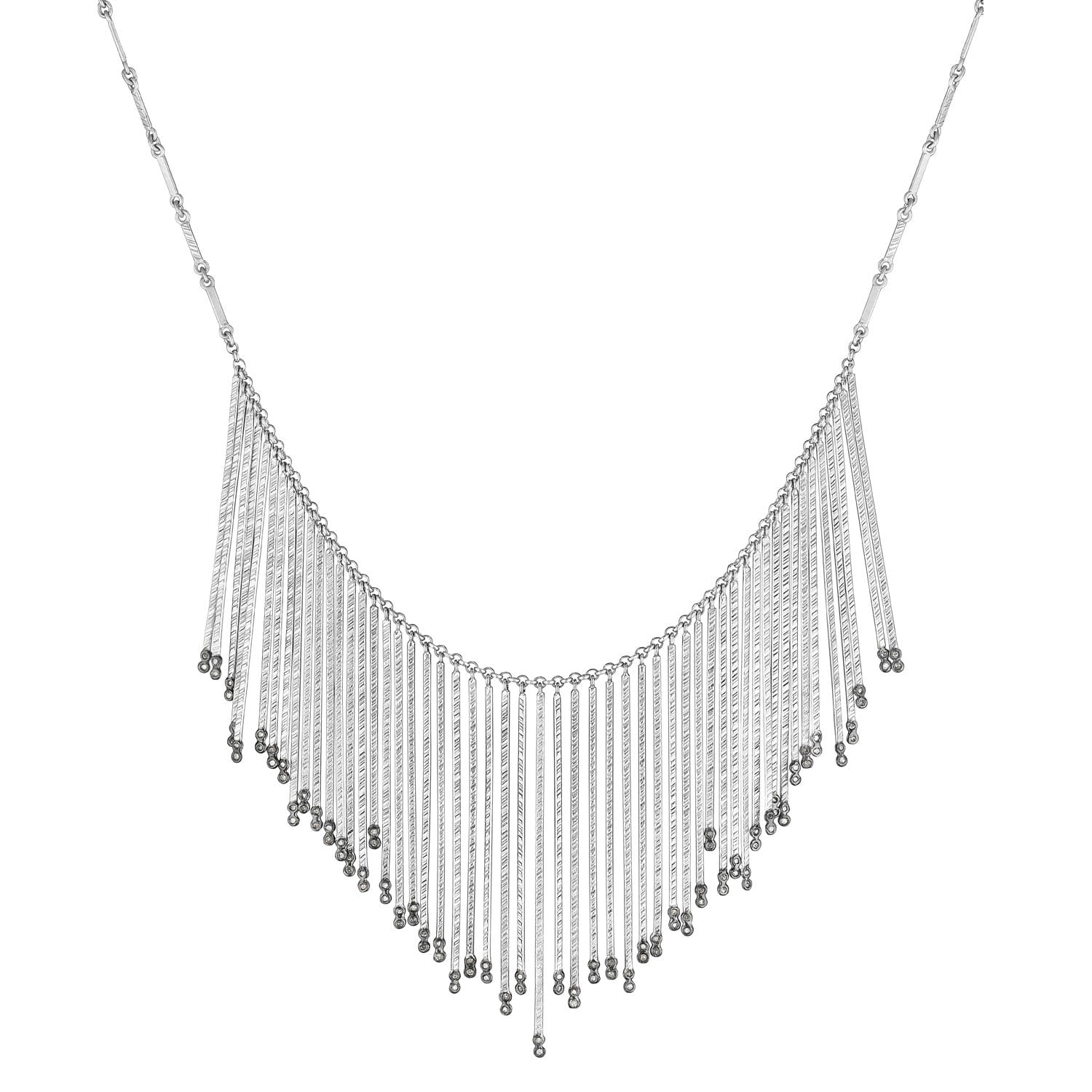 Spring Silver Bib Necklace - Coomi